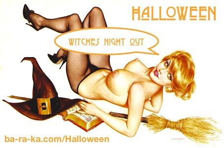 sexy pinup witch - Halloween Witches Night Out 